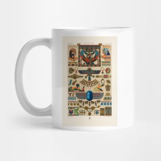 Egyptian motif book plate from L'ornement Polychrome (1888) by Albert Racinet Mug